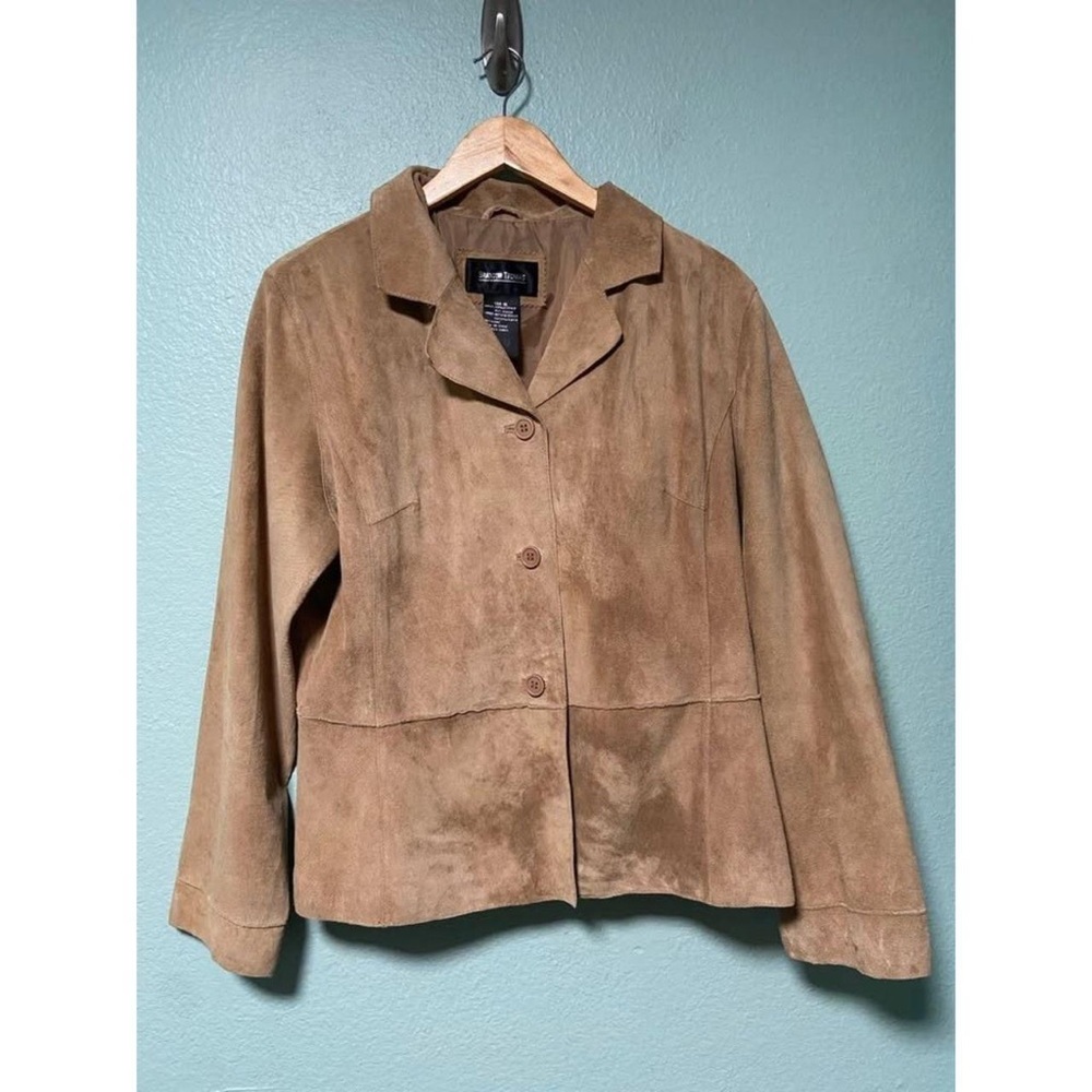 Brandon Thomas Tan Suede Blazer